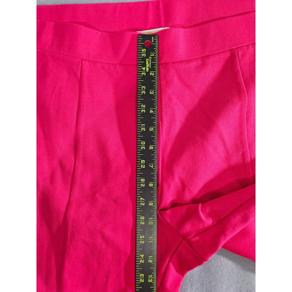 Michael Kors Deep Pink Front Seam Ankle Slit Pull On Pants NWT 2X Plus Size - Picture 8 of 12